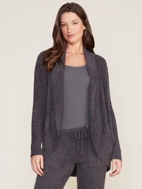 Barefoot Dreams CozyChic Lite Circle Cardigan Dark Grey L/XL Loungewear